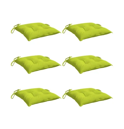 vidaXL Chair Cushions 6 pcs Bright Green 19.7"x19.7"x2.8" Oxford Fabric