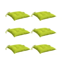 vidaXL Chair Cushions 6 pcs Bright Green 19.7"x19.7"x2.8" Oxford Fabric