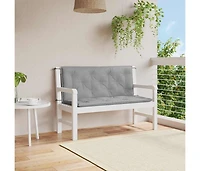 Garden Bench Cushion Gray 47.2"x(19.7"+19.7")x2.8" Oxford Fabric