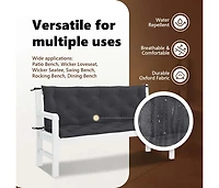 Garden Bench Cushion 59.1"x(19.7"+19.7")x2.8" Oxford Fabric