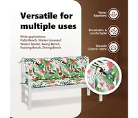 Garden Bench Cushions 2pcs Multicolor 59.1"x19.7"x2.8" Fabric