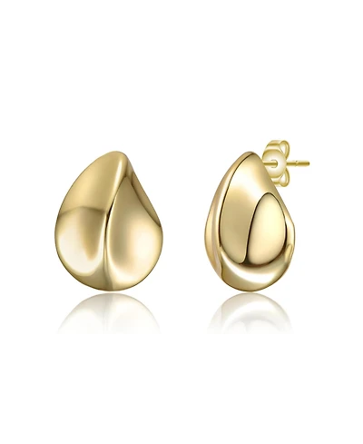 Raindrop Stud Earrings White Gold Plated or 14K