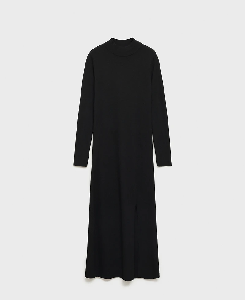 Mango Women's Side Slit Knit Dress