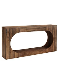 Tribesigns Console Table, 63-Inch Narrow Sofa Entryway Table with 2-Tier Storage Shelf, Wood Hallway Behind Couch Table Accent Table for Living Room,