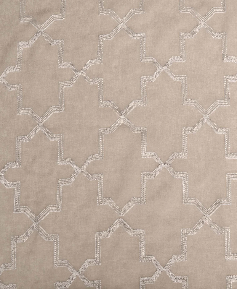 Superior Quatrefoil Modern Geometric Window Curtain Panel Set with Grommet Header, 52 X 63