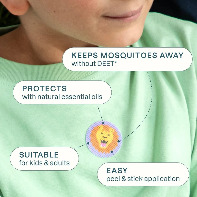 Cliganic Mosquito Repellent Patches - Animal - 180 Count