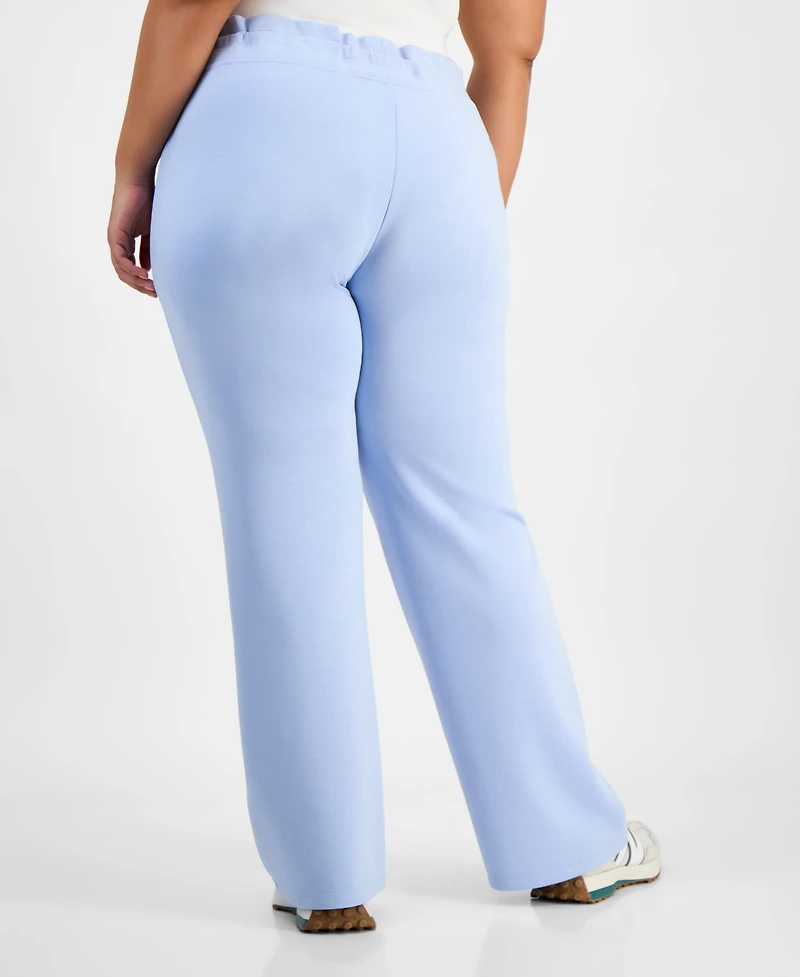 And Now This Trendy Plus Scuba Wide-Leg Pants, Created for Macy's
