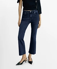 Mango Women's Crop Flared Jeans