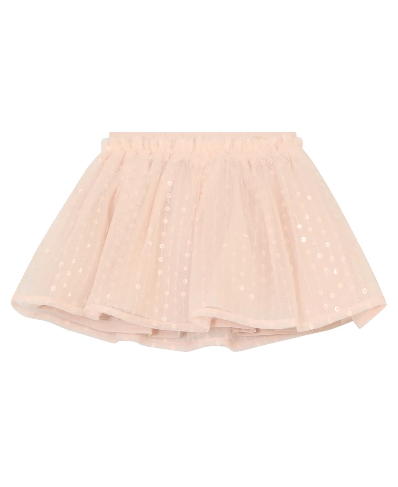 Guess Baby Girl 2-Piece Short Sleeve T-Shirt and Mesh Sequin Skirt