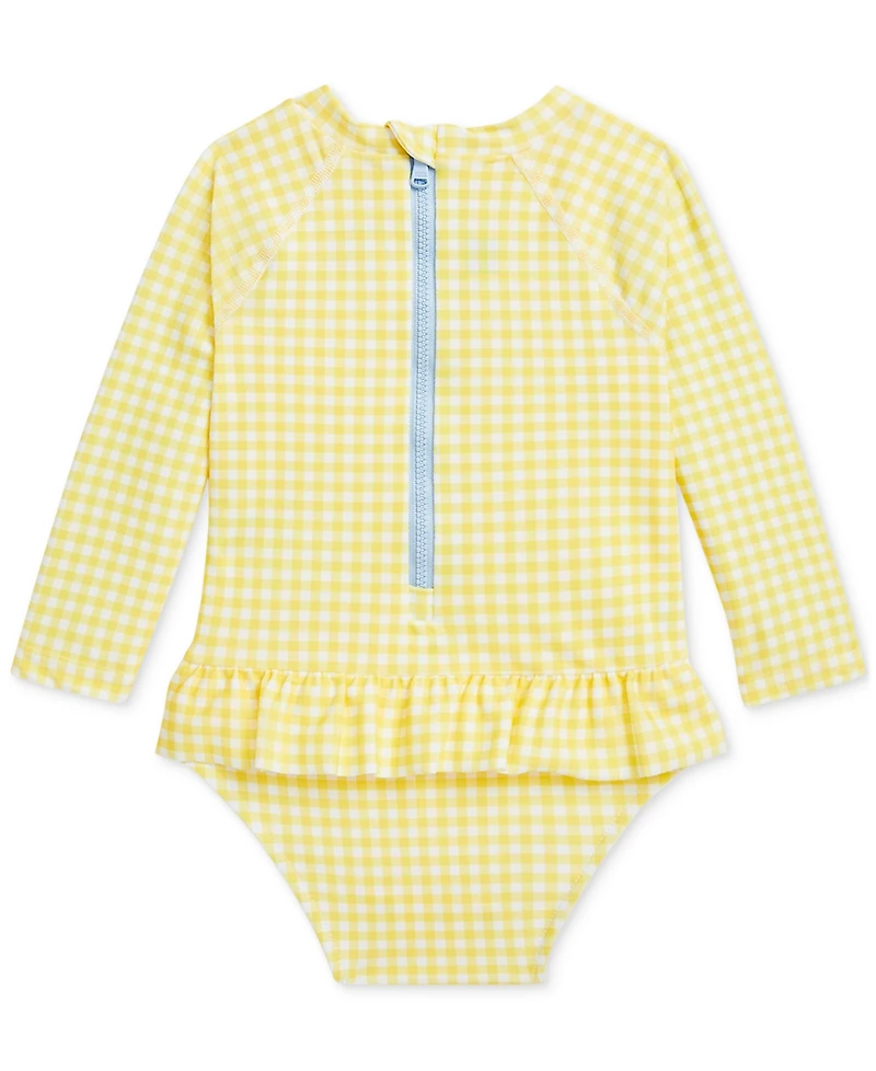 Polo Ralph Lauren Baby Girls Ruffled Gingham Rash Guard