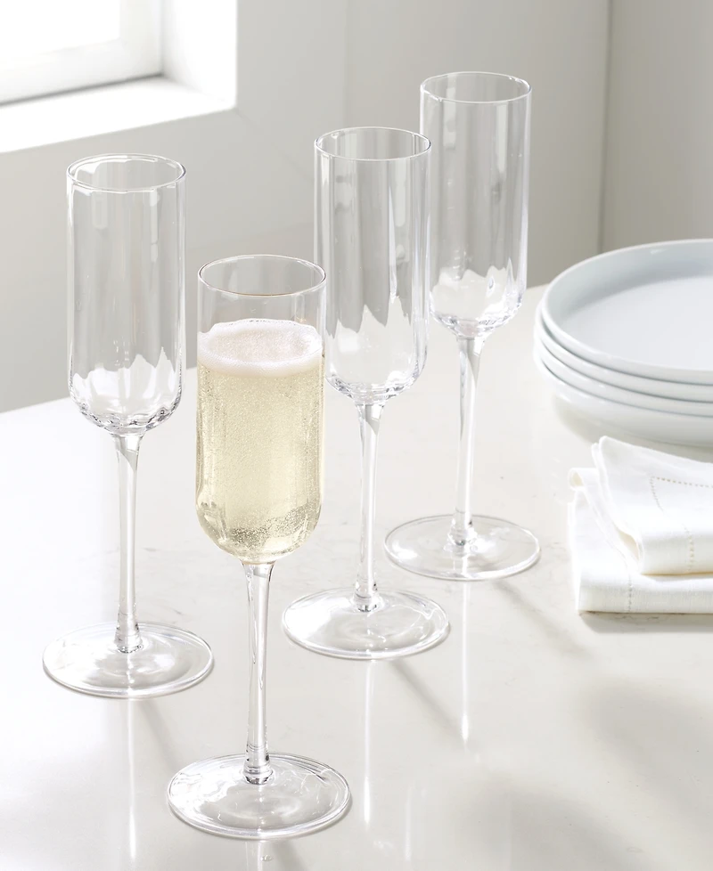The Cellar Optic Champagne Glasses, Set of 4, Exclusively at Macy's