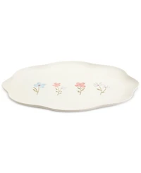 Haven 14" Scallop Floral Stoneware Serving Platter