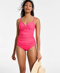 Anne Cole Women's Surplice Underwire Tankini Top
