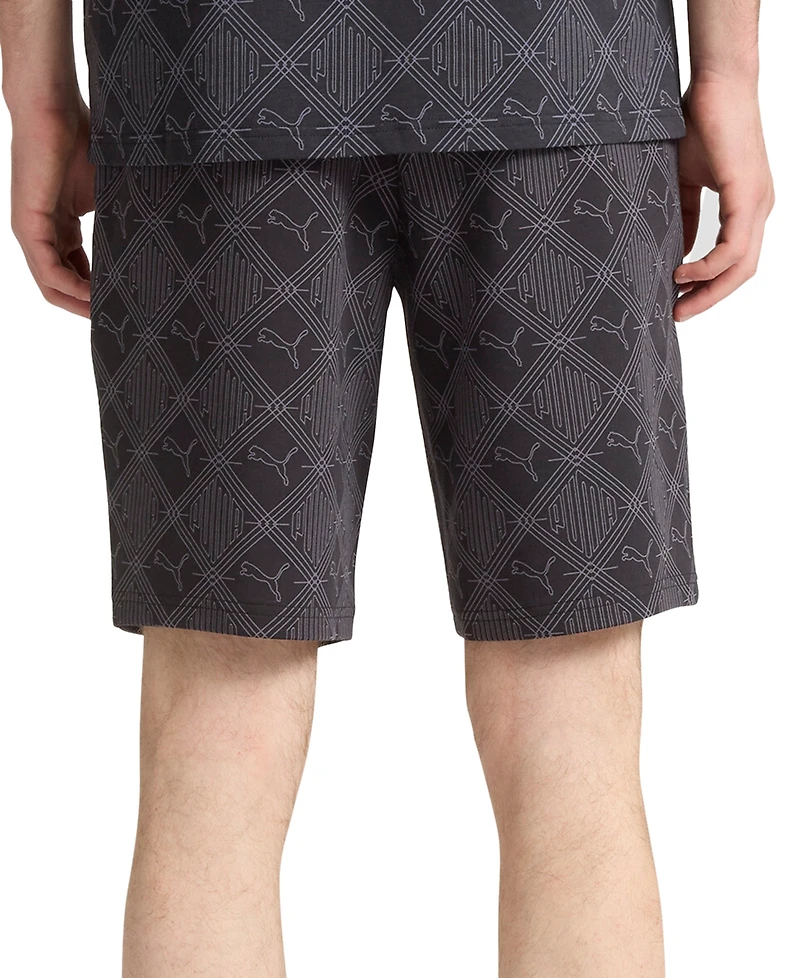 Puma Men's Essential Logomania Allover Print Shorts