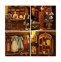 Hansilk Diy Book Nook Kit Diy Miniature House Kit Dollhouse Booknook Tiny House Decor 3D Wooden Puzzle, Bookshelf Decor, Gifts (The Royal Seamstress