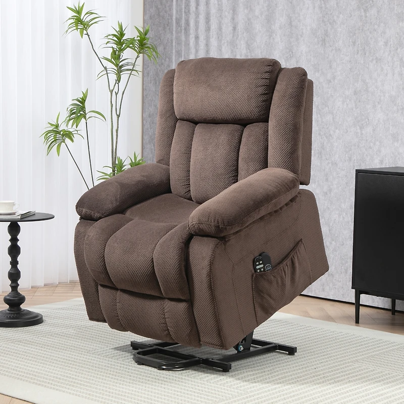 Homcom Power Lift Recliner Chair with Massage and Heat, for Elderly,