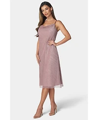 Bebe Women's Pleat Cowl Midi Dress