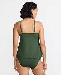 Lands' End Women's D-Cup Tulip Hem Tankini Top
