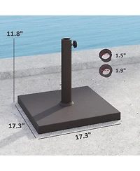 Outsunny Patio Umbrella Base 32 lbs Umbrella Sd for 1.5"/1.9",