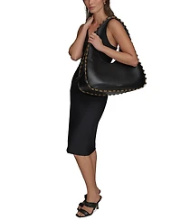 Donna Karan New York Batiste Triple Compartment Leather Shoulder Bag