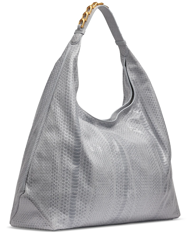 Donna Karan New York Bellmore Extra Large Skipper Snake Hobo with Bezel Strap