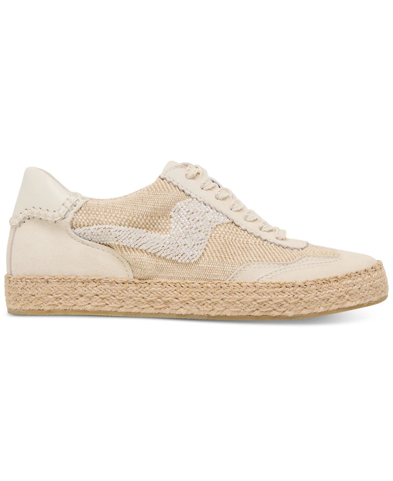 Dolce Vita Women's Notice Beaded Lace-Up Low-Profile Espadrille Sneakers