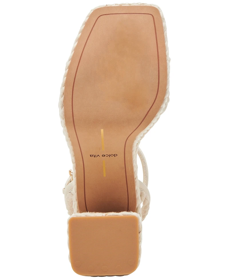 Dolce Vita Women's Agnes Pearl Beaded Platform Dress Sandals