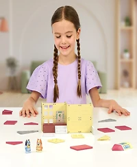 Tile Town Bluey Heeler Home Magnetic Tiles Playset, 46 Piece