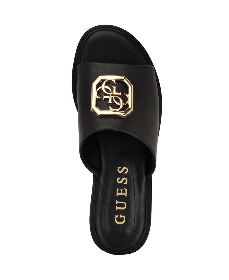 Guess Women's Graysie Quattro G Embellished Flat Sandal