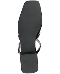 Journee Collection Women's Gretchenn Multi Strap Square Toe Mary Jane Flats