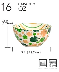 Certified International St. Patrick's Day Shamrock Bowls, Set of 6