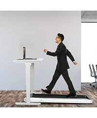 4.75HP 2 In 1 Folding Walking Pad Treadmill with Remote App Control