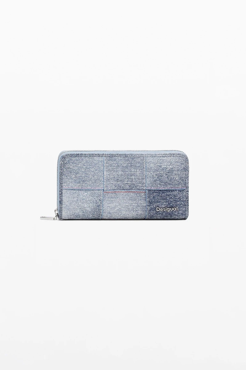 Desigual Women's Braided denim-effect wallet