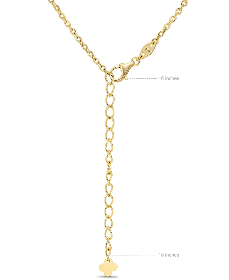 Devata Clover Chain Necklace in 14K Gold, 16 in adj to 18 in, approx. 4.3 grams