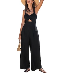 Cupshe Women's Twist-Front Sweetheart Neck Jumpsuit
