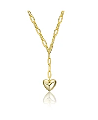 14K Gold Plated with Heart Charm Y Necklace