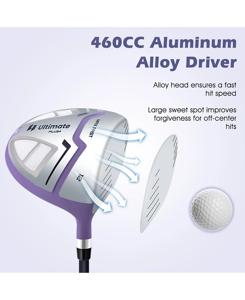 Women's Complete Golf Club Set Right Hand with Rain Hood