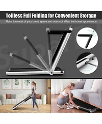 2.25HP 2 in 1 Folding Treadmill with App Speaker Remote Control