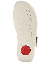 FitFlop Women's Lulu Resin-Buckle Leather Sandals