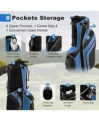 Golf Stand Bag Lightweight and Portable Golf Cart Bag with Shoulder Strap