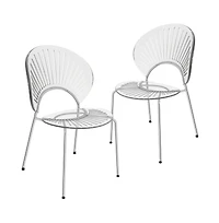 Opulent Series Modern Clear Dining Chair Set of 2