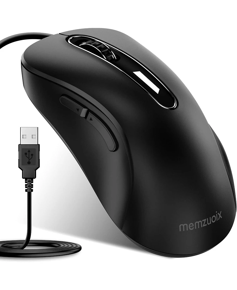 memzuoix 2.4G Wireless Mouse + Usb Wired Mouse for Laptop, Desktop, Pc, MacBook- 2 Pack