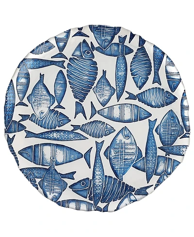 Vietri Isola Glass Round Platter