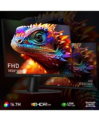 memzuoix Monitor 24 Inch 100Hz, Computer Monitor with Hdmi Vga Ports, 1080P Pc Monitor with Low Blue Light Ips Eye Care, Build-in FreeSync and Audio O