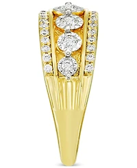 Diamond Openwork Triple Row Ring (1/2 ct. t.w.) in 14k Gold