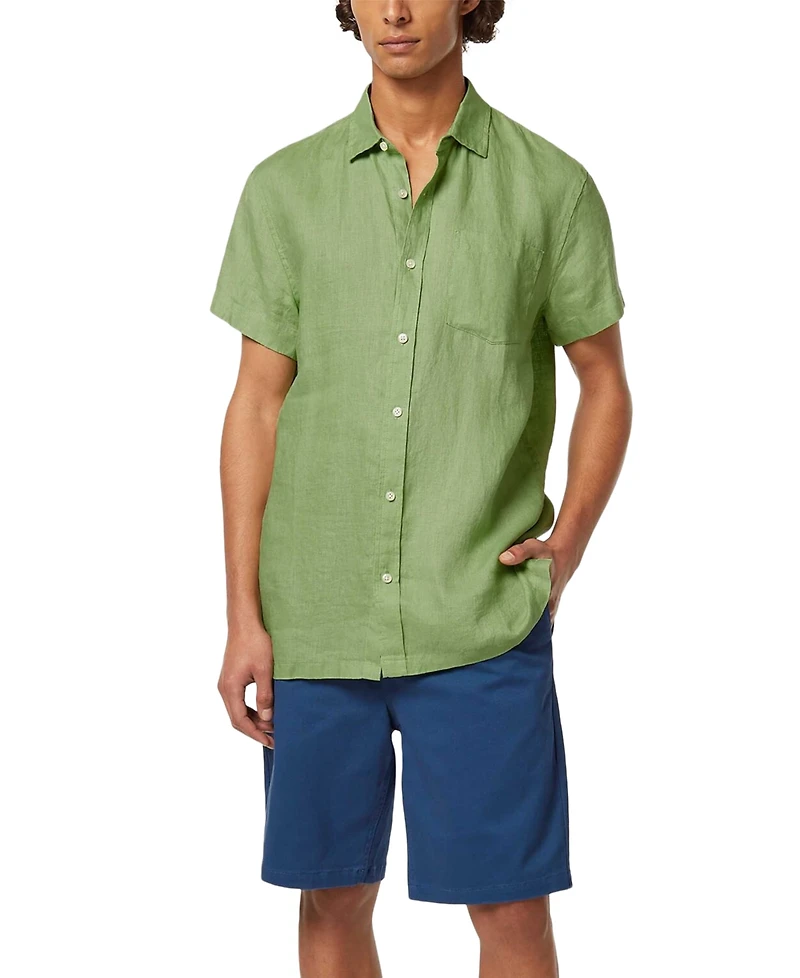 Scotch & Soda Men's Short-Sleeve Linen Shirt