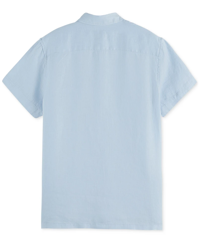 Scotch & Soda Men's Short-Sleeve Linen Shirt