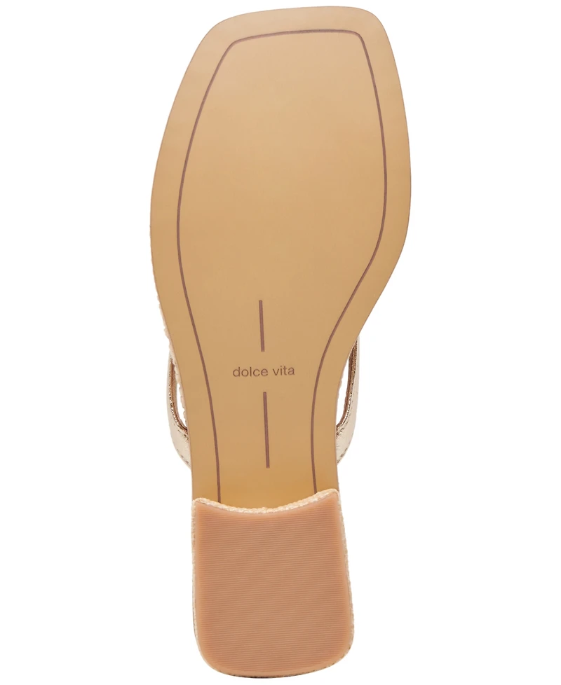 Dolce Vita Women's Barty Whipstitch Thong Low Heel Sandals