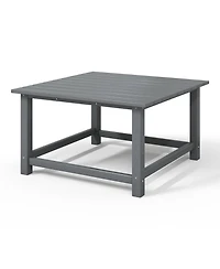 Low Outdoor Hdpe Square Patio Coffee Table