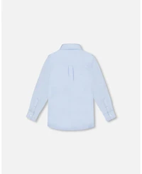 Deux par Toddler Boys Long Sleeve Button Down Shirt Pale Blue - Toddler|Child